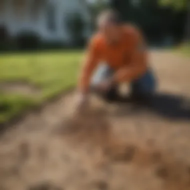 Professional pest control technician inspecting a property for termites