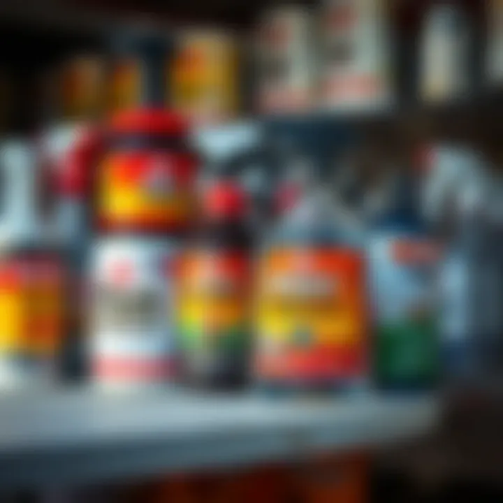 Chemical Pest Control Products Chemical pest control products on a shelf