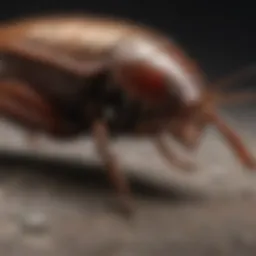 Detailed view of Apex cockroach gel application.