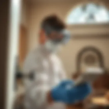 Effective Pest Inspection Strategies A professional conducting a pest inspection in a home