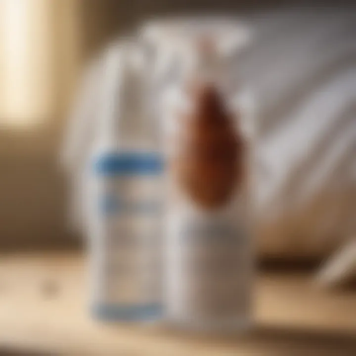 Active ingredients listed on a bed bug spray label