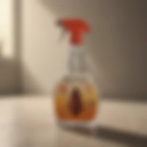 Bayer bed bug spray bottle on a surface