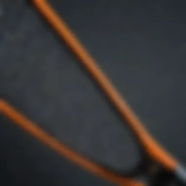 Close-up view of the zapper racket's mesh and handle