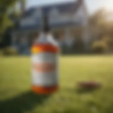 Effective Chemical Solutions for Flea Management Chemical flea control products displayed on lawn
