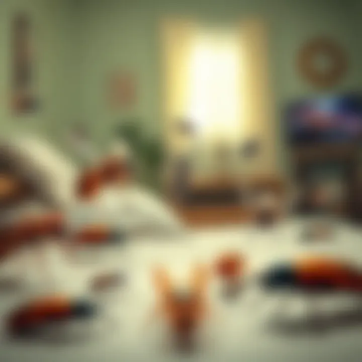 Common Household Pests Illustration of various pests commonly found in homes