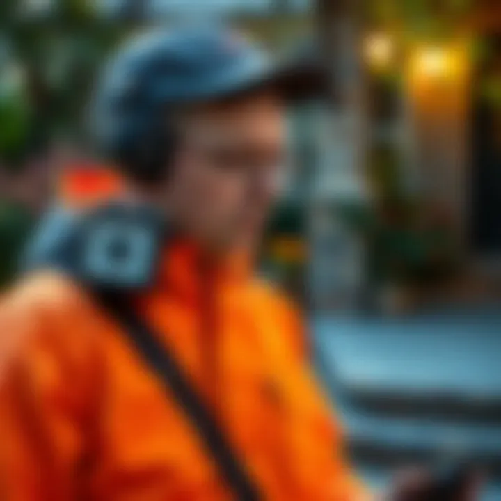 Professional Pest Inspection in Action A pest control technician conducting an inspection in a residential area.