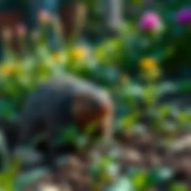 Natural Deterrents for Mole Prevention Visual representation of natural mole deterrents in a garden