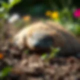 Mole in the Garden Close-up view of a mole in a garden