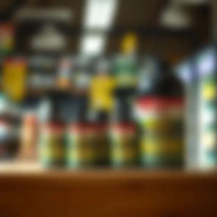 Commercial Mole Repellent Products Commercial mole repellent products on display