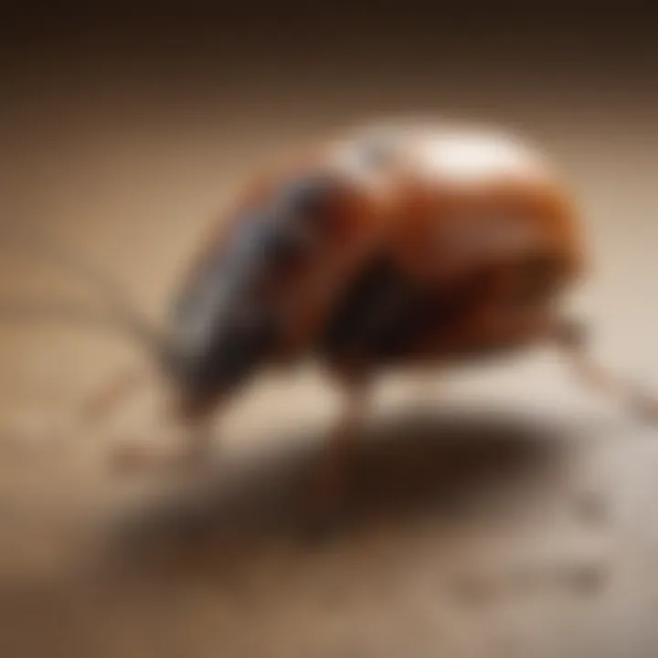 Detailed view of a common household pest in Collinsville, IL