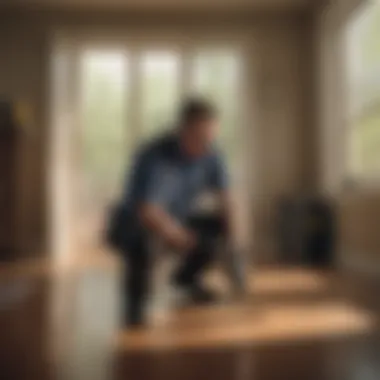 Professional Inspection for Pest Management A professional pest control technician inspecting a home