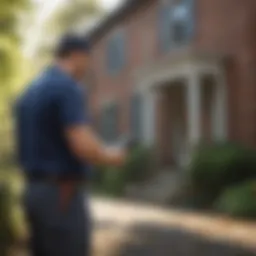 Terminix pest control technician inspecting a property