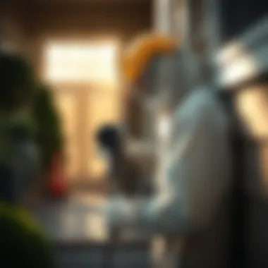 Pest Control Professional Inspecting a Property Pest control professional inspecting property