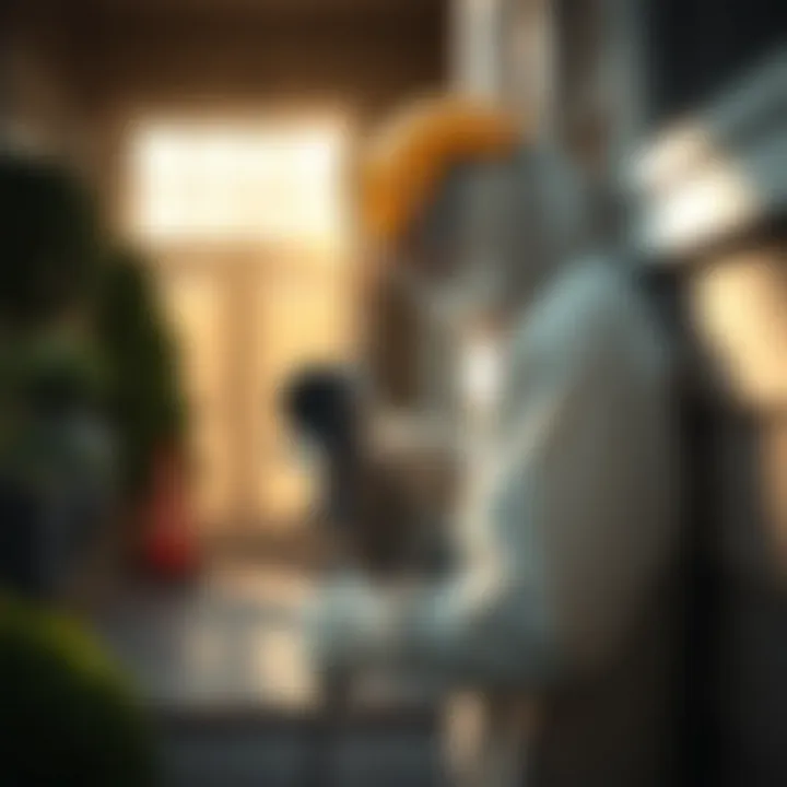 Pest Control Professional Inspecting a Property Pest control professional inspecting property