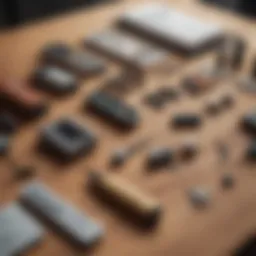 A detailed view of pest identification tools laid out on a wooden table
