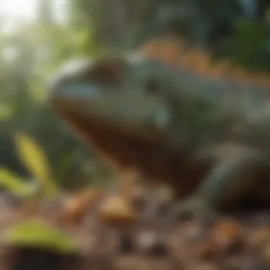 Composition of Iguana Droppings Infographic illustrating the composition of iguana droppings