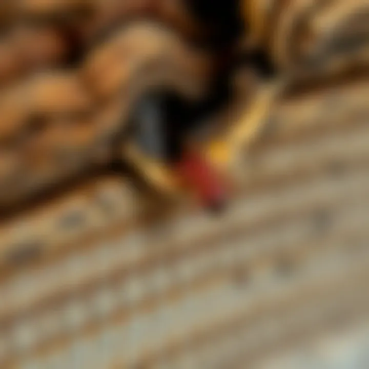 Termite Damage on Wood Surfaces Close-up of termite damage on wood