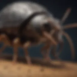 Detailed view of a pest control assessment in action
