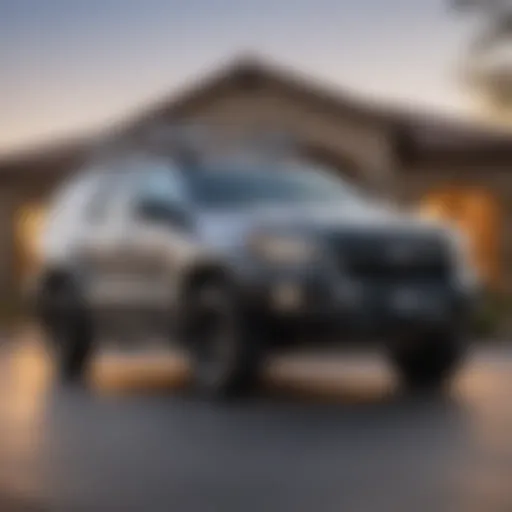 Bulwark Exterminating service vehicle parked outside a home
