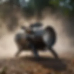 Close-up of an Off outdoor fogger in action