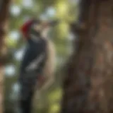 Woodpecker perched on a tree