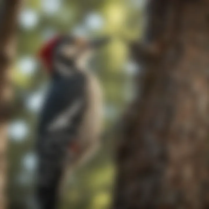 Woodpecker perched on a tree