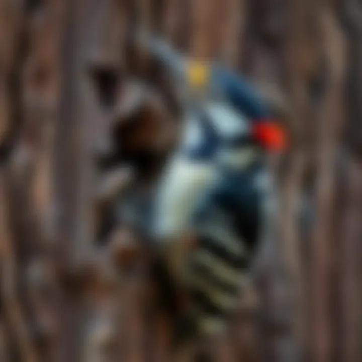 Damage from Woodpecker Drilling Damage caused by woodpecker drilling