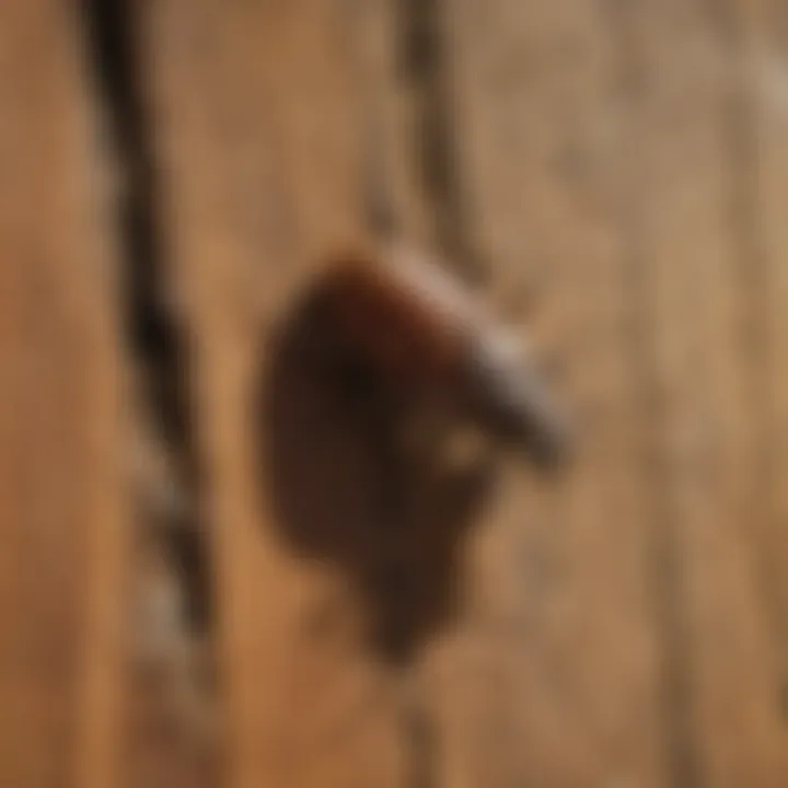 Infestation signs on wooden structures