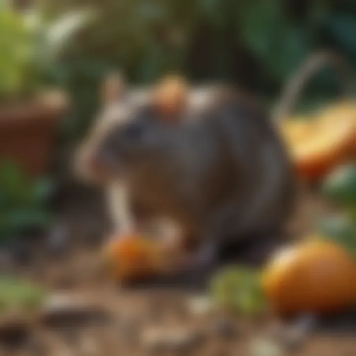 Common food sources attracting rats in a garden