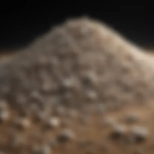 A close-up view of diatomaceous earth granules showcasing their unique texture.