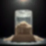 Diatomaceous earth powder in a container