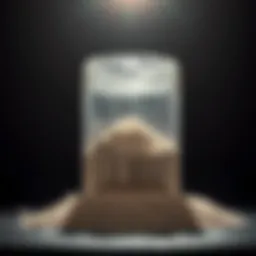 Diatomaceous earth powder in a container