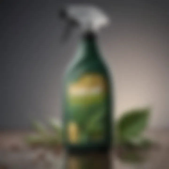 Illustration of EcoRaider Spray bottle with a leaf design