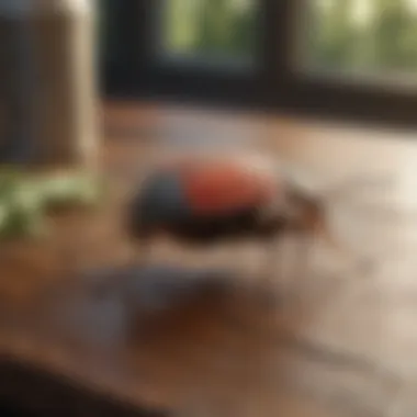 Natural repellents arranged on a wooden table