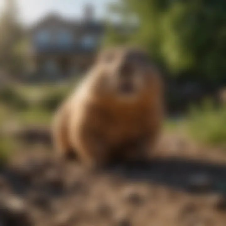 Gopher population in lawn