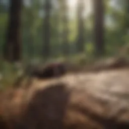 Black widow spider in natural habitat