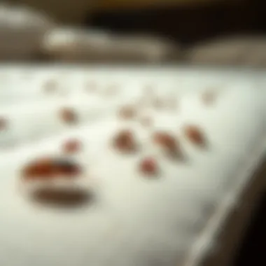 Understanding Bed Bug Habitats Close-up view of bed bugs on a mattress fabric
