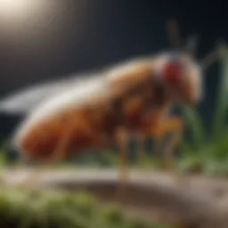 Illustration of flea life cycle stages