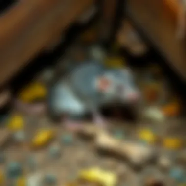 Understanding Roof Rat Behavior Visual representation of roof rat behavior in an attic environment