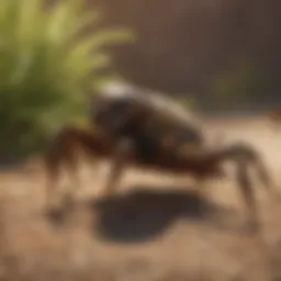 Close-up of a scorpion in its natural habitat