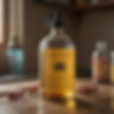 Chemical products displayed for scorpion extermination.
