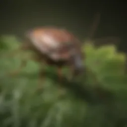 Close-up of a stink bug on a leaf