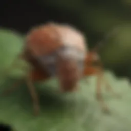 Close-up of a stink bug on a leaf
