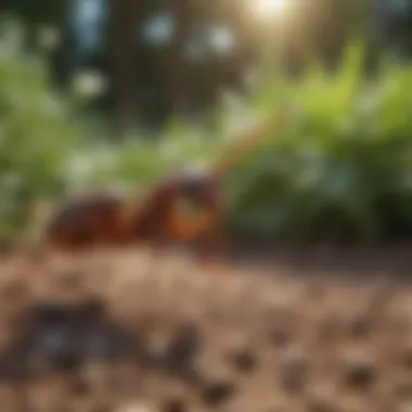 Natural Fire Ant Control Solutions Natural remedies for pest control displayed in a garden setting