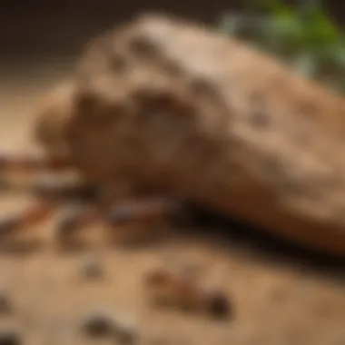 Illustration of termite life cycle and behavior