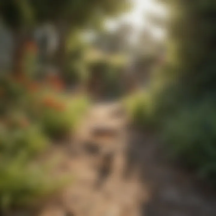 A well-maintained yard demonstrating preventive measures against fleas