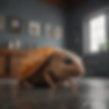 Infestation of rolly pollies in a damp corner of a room