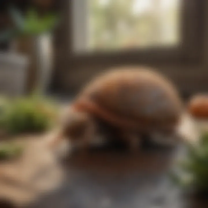 Natural deterrents for rolly pollies displayed in a home setting