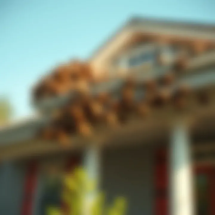 Stink Bug Infestation on House Infestation of stink bugs on a home exterior