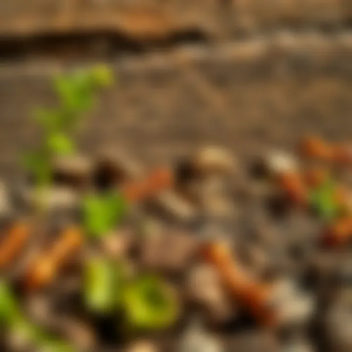 Outdoor area showing potential carpenter ant nesting sites